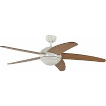 Deckenventilator Melton Weiß / Ahorn mit Licht