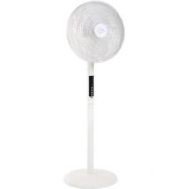 Air-light Ring - Standventilator & Luftzirkulator Weiß Ø40cm 70w Mit Led-beleuchtungskrone