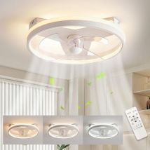 Deckenventilator Mit Led Licht 40 cm – Leiser, Dimmbarer Deckenlüfter Mit Fernbedienung Für Esszimmer Und Wohnzimmer