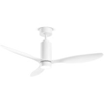 Perenz - Deckenventilator mit Licht 7198 b ct Weiß – ø 132 cm, 3 Flügel, 6 Geschwindigkeiten, Gleichstrommotor 35 w, geräuschlos