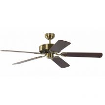 Deckenventilator Potkuri Messing antik / Mahagoni