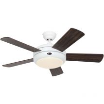 Casafan - Deckenventilator Titanium Weiß 105 Nussbaum / Kirsche