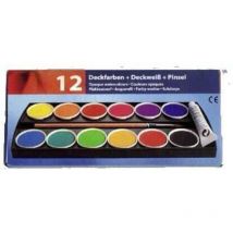 Herlitz - Deckfarbkasten mit 12 Farben Deckfarbkasten