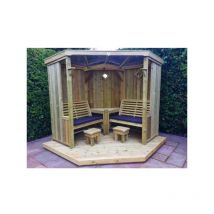 Churnet Valley - Decking For 4 Seasons Garden Room or Clementine Arbour - Wood - L230 x W230 x H10 cm - nb This is Decking only - Assembly included