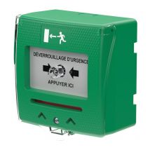 Sewosy - Déclencheur manuel pour issues de secours SHOKV1 - 1 Contact - Vert