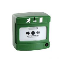 Securitegooddeal - Déclencheur manuel vert - simple contact