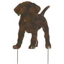 Déco de jardin Chien en métal 48cm