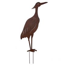 Déco de jardin Héron 90cm en métal