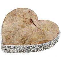 Déco de Noël en bois Coeur Natural
