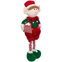 Déco de Noël Lutin téléscopique avec chapeau h maxi 110 cm - Feeric Christmas