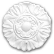 Decorative Element 160017 Profhome Ceiling Rose Neo-Classicism style white ø 9 cm - white
