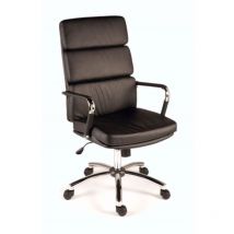 Deco Faux Leather Exec Chair Black