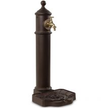 Decoration D ’ Autrefois - Fontaine de Jardin Aluminium-Métal Marron 29x33.5x72cm - Décoration d'Autrefois