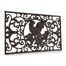Decoration D ’ Autrefois - Paillasson Rectangulaire Fonte Marron 64x39x2cm - Décoration d'Autrefois
