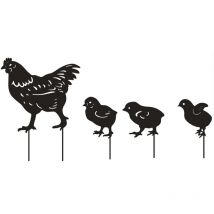 Cyslmuk - Deco Jardin Exterieur Metal, Poulet Yard Art Jardin Statues Métalliques Déco Décoration de Jardin pelouse Chemin Trottoir Jardin