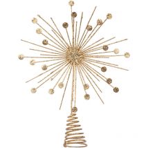 Cimier de sapin Marron glacé 100% acier H27cm - Feeric lights & christmas