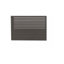 Decoclim - Face dos pour cache en aluminium gris terre d'ombre taille m - 23AM7022-DOS