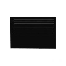 Decoclim - Face dos pour cache en aluminium noir foncé taille xl - 23AXL9005-DOS