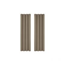 Deconovo - Blackout Curtains for Living Room Super Soft Thermal Insulated Eyelet Curtains Bedroom 66 x 90 Inch Drop Taupe 1 Pair - Taupe