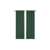 Deconovo - Green Curtains Thermal Insulated Eyelet Blackout Curtains for Bedroom 90 x 108 Inch Forest Green Two Panels - Forest Green