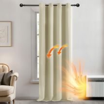 Deconovo Verdunkelungsvorhang Mit Ösen Thermovorhang Thermogardinen Thermovorhang Kälteschutz Thermo Gegen Kälte Thermogardine Hitzeschutz, 214x132 Cm