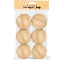Décopatch NO064C - Unpack di 6 palline di Natale intrecciate - decorazione invernale