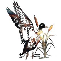 Décor d'ornement d'art mural de maison en métal d'animal de jardin pour la clôture de jardin