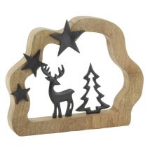 Décor sapin et cerf en manguier