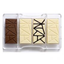 Stampo Cioccolatino Tavoletta, Policarbonato, Trasparente, 200 x 120 x 22 mm - Decora