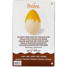 0050162 Stampo Professionale per Uovo di Cioccolato con Colata, In Policarbonato, 1 Cavità, 135 x 205 mm, Ideale per Realizzare un Uovo Lucido e