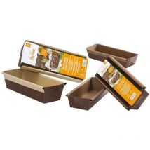 0320180 Stampi per Plumcake, Comodissimi per Cuocere, Presentare e Regalare PlumCake, Resistente fino a 200°, Made in Italy, Confezione da 5 - Decora