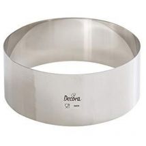 0063748 Cerchio Inox, Diametro 18 x Altezza 6 cm, Acciaio Inossidabile, Argento - Decora