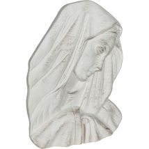 Biscottini - decoracion de pared cara de madonna acabado blanco antiguo made in italy