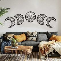 Decoration Chambre 5 pièces, décoration Murale Chambre, Deco Chambre Europe du Nord Phase de Bois Lune Lune d'intérieur, décoration Murale de Maison