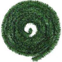 Décoration de couronne de Noël de 5,5 m, adaptée à la décoration de couronne de fête de Noël en plein air (6 cm de large)