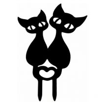 Fei Yu - Décoration de jardin, décoration de chat, silhouette de jardin, ornements de pelouse extérieurs, s'applique aux cadeaux de décoration de