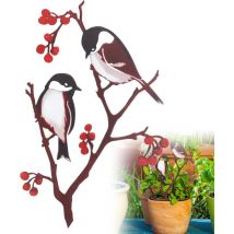 Décoration de Jardin Oiseaux Rouillés Oiseau Métal Décoration Metalbird pour Balcon et Terrasse