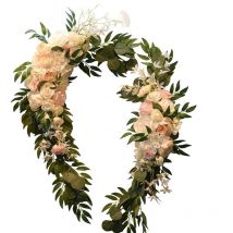 Décoration de mariage Simulation Fleur Arche de mariage Simulation Fleur Feuille verte Décoration de carte de bienvenue de mariage