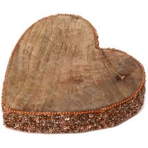 Décoration de Noël en bois Coeur Natural