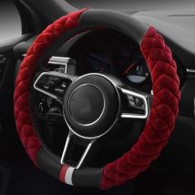 Housse de Volant en Fausse Fourrure pour l'hiver - s'adapte à la Plupart des Voitures - 38 cm - Accessoire intérieur