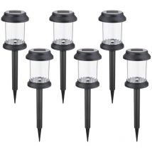Décoration de patio, 6 lampes solaires led ultra-lumineuses pour extérieur, éclairage paysager, du crépuscule à l'aube, jusqu'à 12 heures