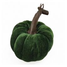 Décoration de récolte de Thanksgiving en forme de citrouille en velours (vert foncé)