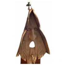 décoration de visage d'arbre nichoir mangeoire à oiseaux, décoration fantaisiste amusante pour l'extérieur grand visage d'arbre décoratif peint à la
