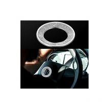 Cyslmuk - Décoration de volant de voiture accessoires d'intérieur logo de volant ensemble d'autocollants en diamant bricolage autocollant de volant