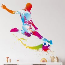 Décoration du mur de football autocollant de football pour le mur décoration de la salle de football fournitures de football mur 3D de football