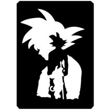 Epikasa - Décoration en Métal Dragon Ball, Métal, Noir, 61x1,5x85 cm