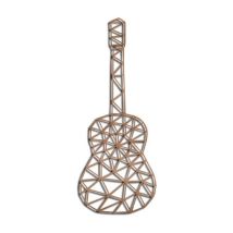 Epikasa - Décoration en Métal Guitare 10, Métal, Cuivre, 40x1,5x102 cm