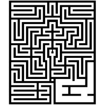 Epikasa - Décoration en Métal Labyrinthe, Métal, Noir, 59x3x70 cm