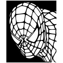 Epikasa - Décoration en Métal Spiderman, Métal, Noir, 74x1,5x91 cm