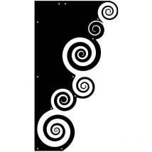 Epikasa - Décoration en Métal Spirale 3, Métal, Noir, 34x3x60 cm